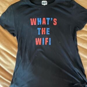 Sub_Urban Riot Black Tee with Red and Blue Text